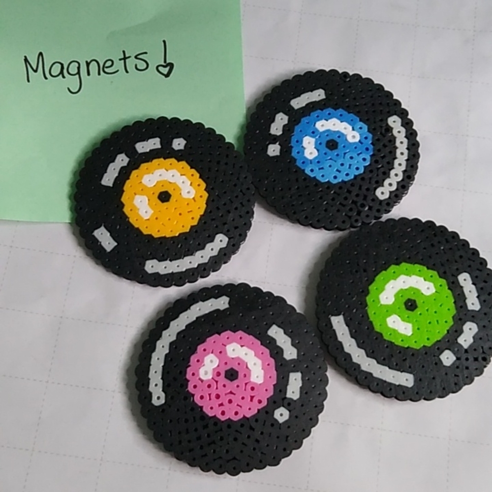#220 Record Vinyl Pixel Art Magnets